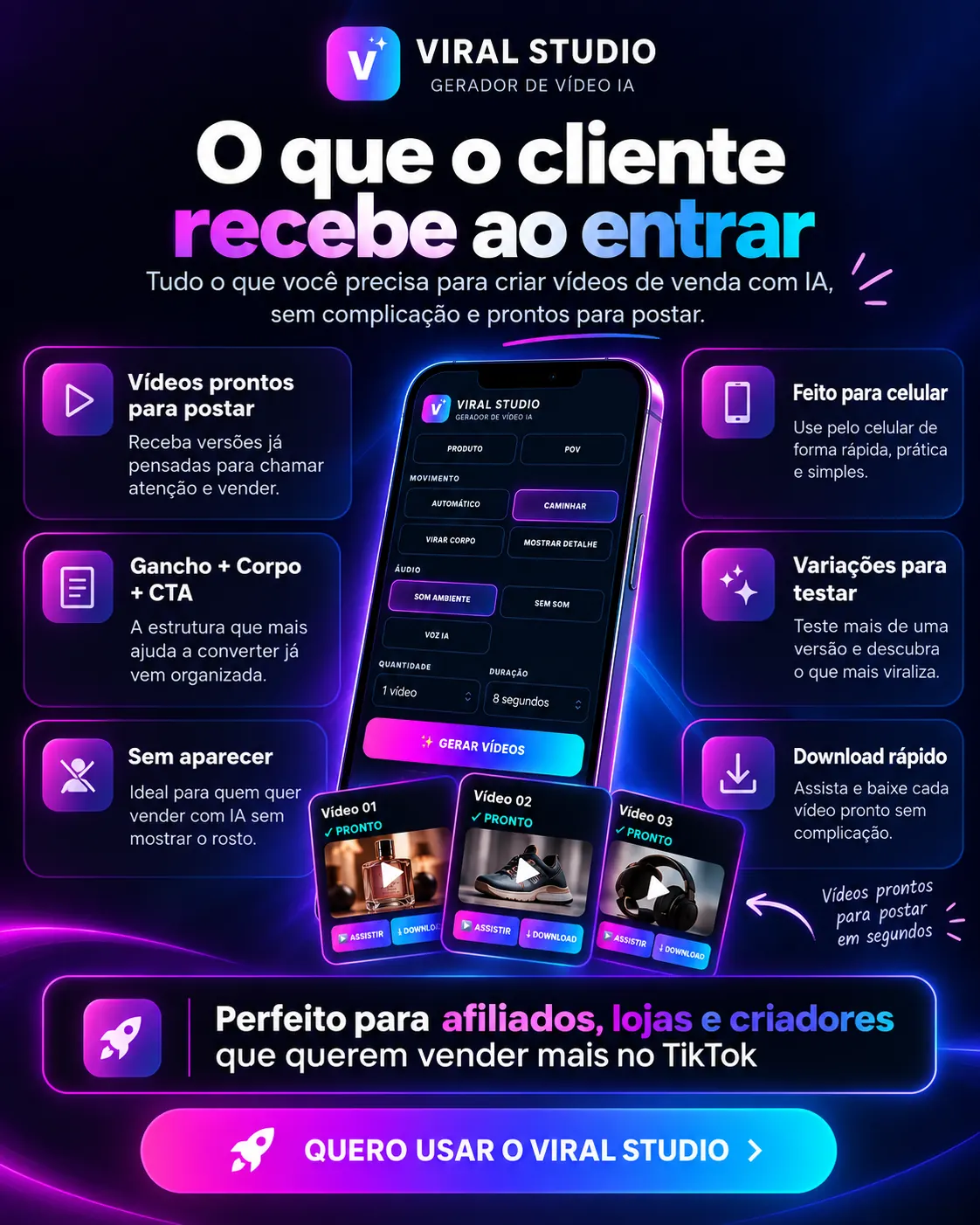 Benefícios do Viral Studio